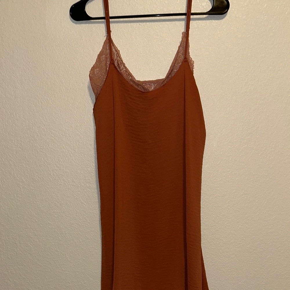 Kendall & Kylie Rust Midi Dress